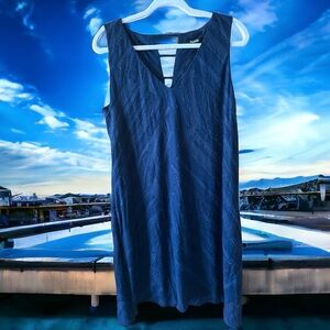 Premise size large navy V-neck dress new with tag